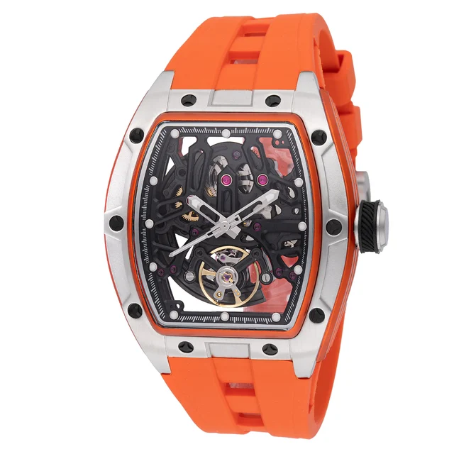 Invicta Rally Orberus Automatic Watch w/ Skeleton Dial - 44mm. Orange (49033) kol saati