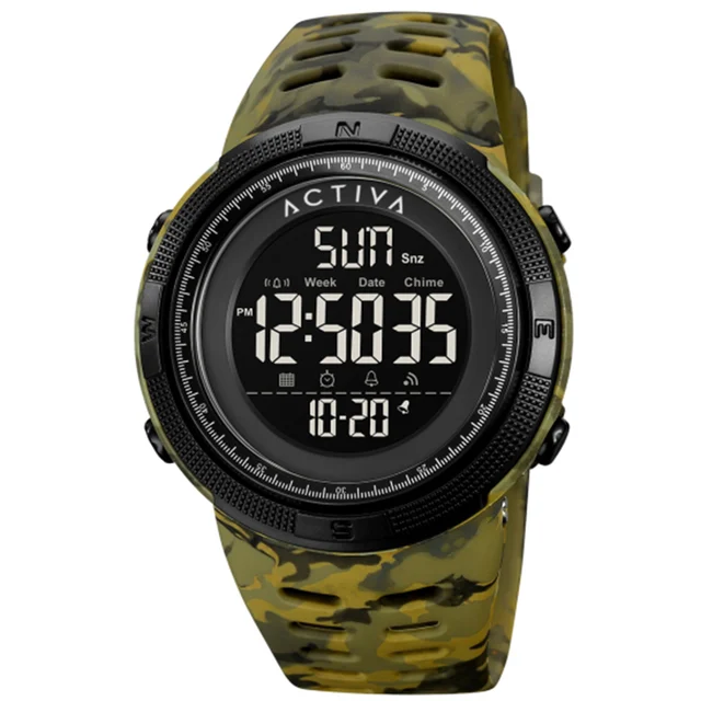 Activa Invicta Digital Watch - 50mm. Green. Camouflage (ACW1915MC-009) kol saati