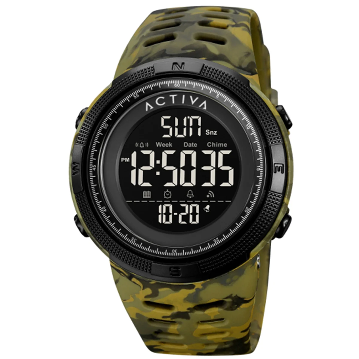 Activa Invicta Digital Watch - 50mm. Green. Camouflage (ACW1915MC-009) 50 mm kol saati
