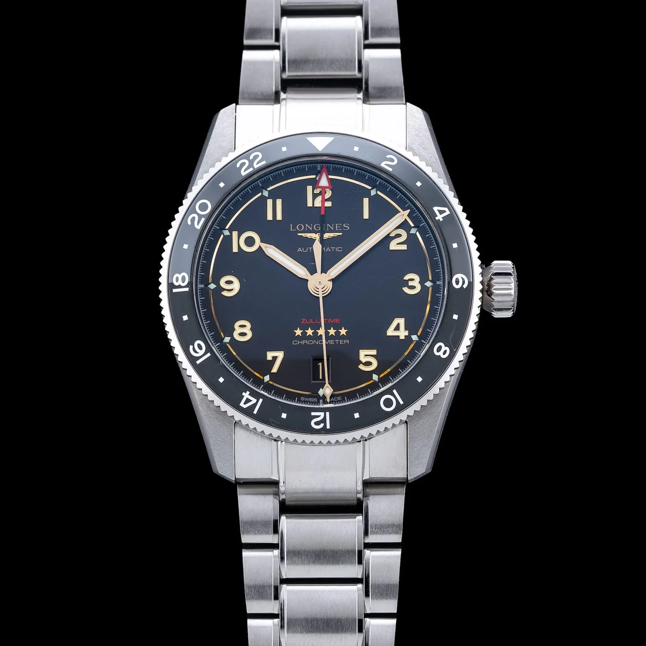 Longines Spirit Anthracite Dial On Bracelet 210009N32838 39 mm kol saati