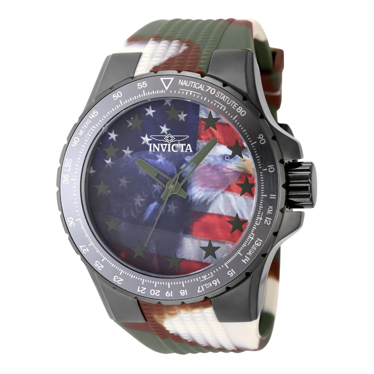 Invicta Aviator Freedom Flyer Watch - 50mm, Camouflage (48956) 50 mm kol saati