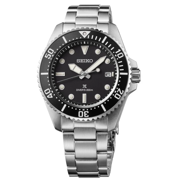 Seiko Prospex Black Dial Solar Dive Watch #SNE597 kol saati