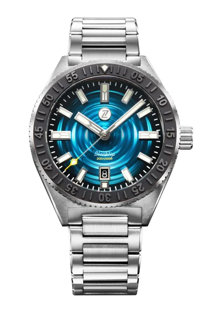 Zelos Blacktip 41mm SS 'Whirlpool' kol saati