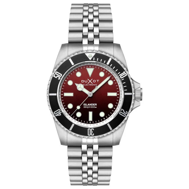Duxot Islander Atlantica Electronic Dive Watch with Degrading Red Dial #DX-2070-LIW33 kol
