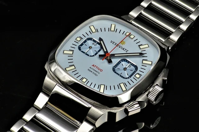 Vesuviate Attivo-Chrono Pastel Blue kol saati