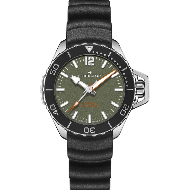 Hamilton Khaki Navy Frogman Auto H77455360 kol saati