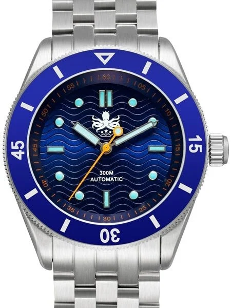 Phoibos Wave Master 300-Meter Automatic Dive Watch with AR Sapphire Crystal #PY009B kol sa