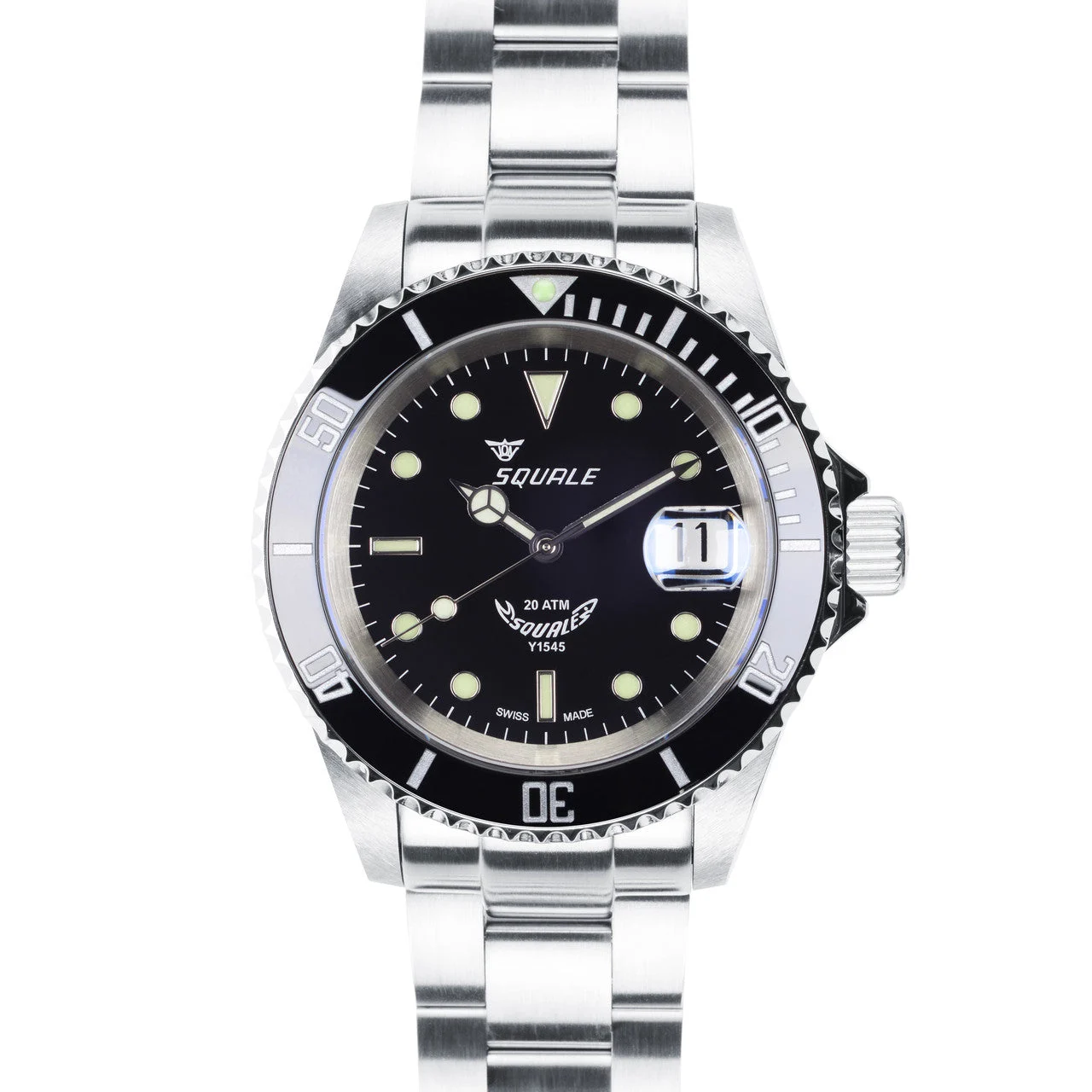 Squale meter Classic Swiss Automatic Dive watch with Sapphire Crystal #1545-C 40 mm kol saati