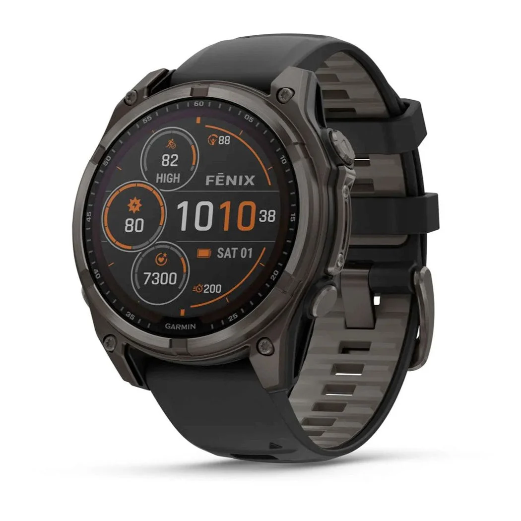 Garmin Fenix 8 47mm Solar Sapphire Carbon Gray DLC Titanium 010-02906-10 47 mm kol saati