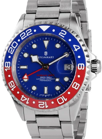 Steinhart Ocean One GMT Blue/Red Ceramic with Blue Dial 103-1322/ST 42 mm kol saati