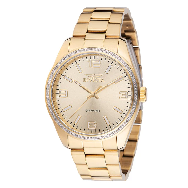 Invicta Elite Diamond 0.37 Carat Diamond Watch - 43mm, Gold (48737) kol saati
