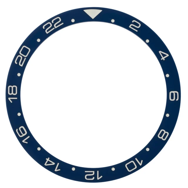Islander Dark Blue 24 hour GMT Ceramic Luminous Bezel Insert for SKX007 #C47 kol saati