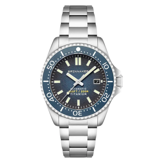 Spinnaker Tesei Titanium Automatic Watch with Tactical Blue Dial #SP-5084-55 kol saati