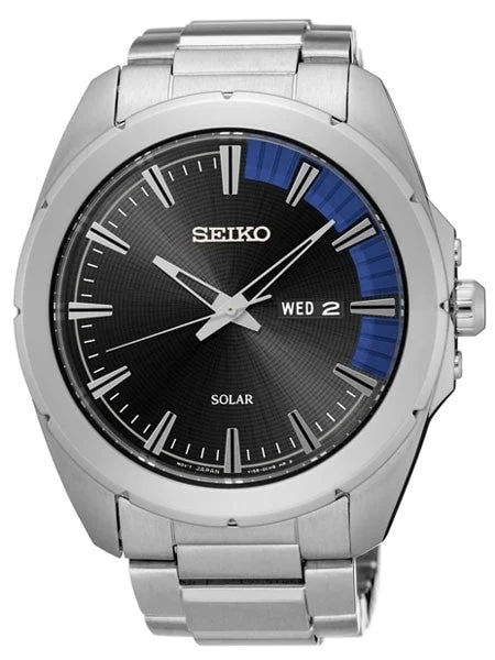 Seiko ReCraft Series Solar Watch with 45mm Stainless Steel Case and Bracelet #SNE415 kol s