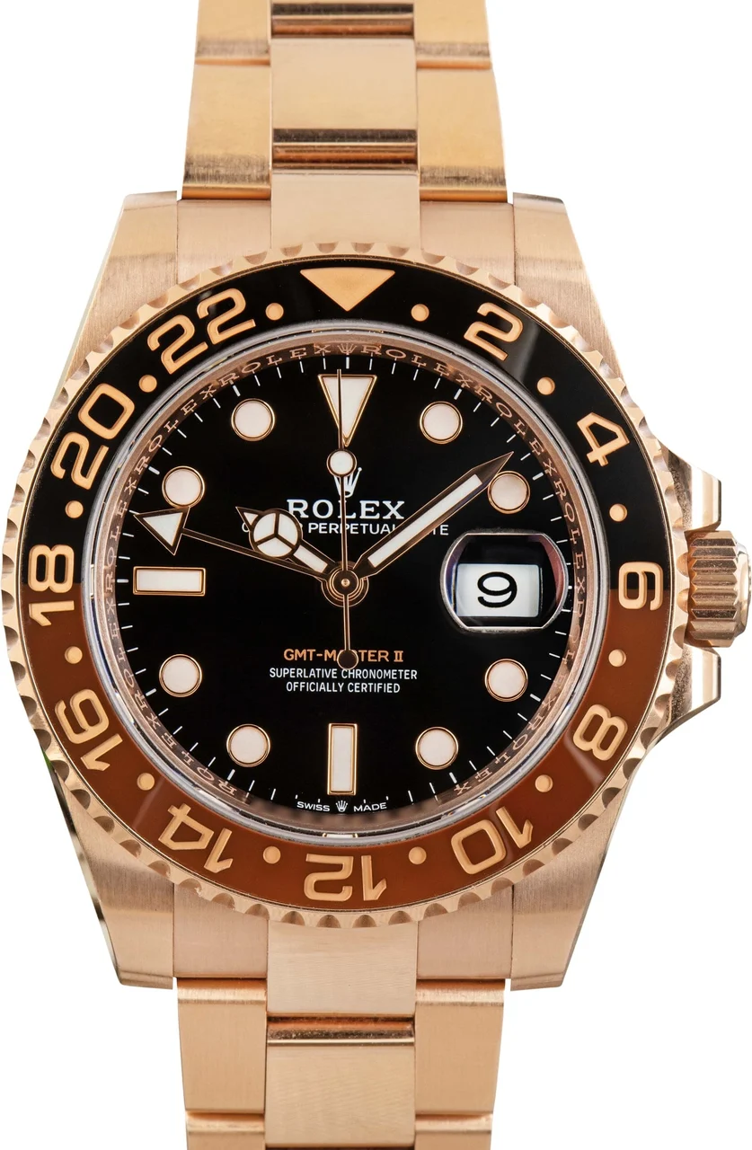 Rolex GMT-Master II Everose Ref 126715 'Root Beer' Model kol saati