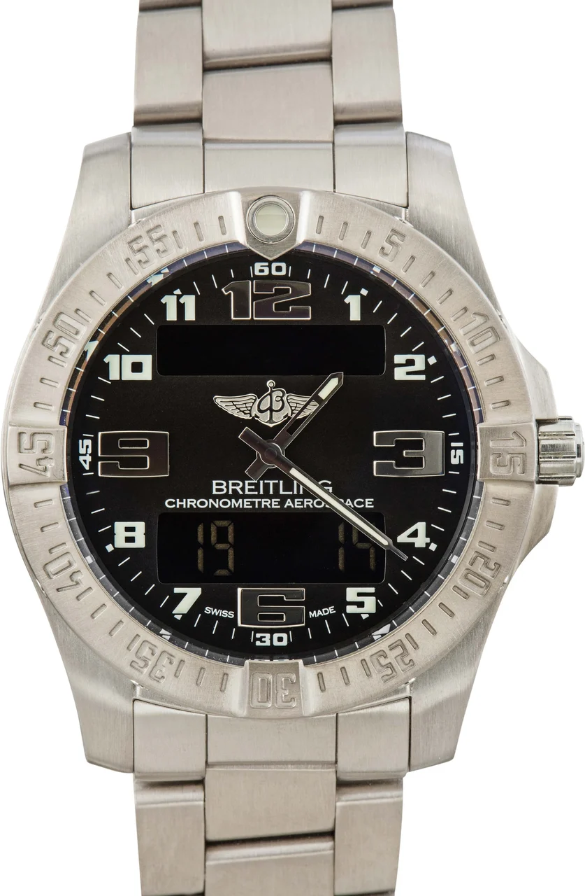 Breitling Aerospace EVO Titanium Black Dial E7936310BC27 43 mm kol saati