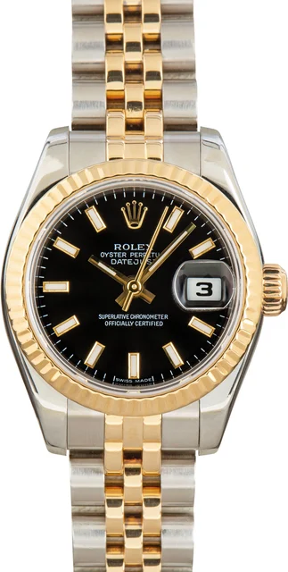 Rolex ROLEX, REF. 179173, DATEJUST, CORAL DIAL, 18K YELLOW GOLD AND STAINLESS STEEL kol sa