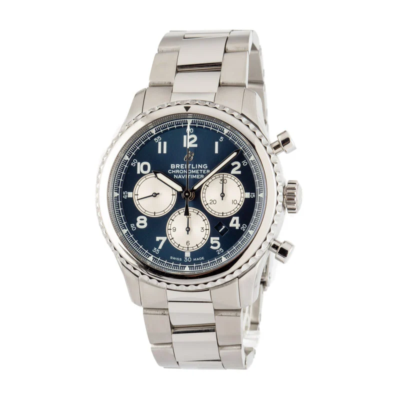 Breitling Navitimer 8 B01 Chronograph 43 Blue Dial AB0117131C1A1 kol saati