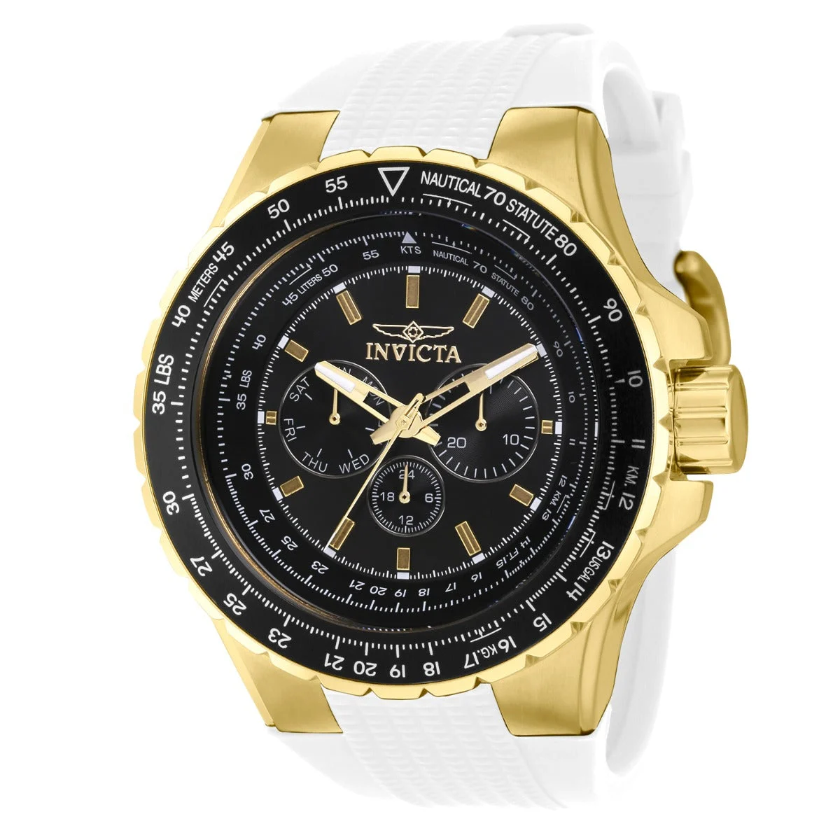 Invicta Aviator Skyshock Watch - 50mm. White (39312) 50 mm kol saati