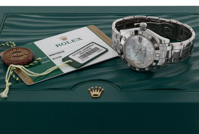 Rolex ROLEX, REF. 81319, DATEJUST PEARLMASTER, MOTHER-OF-PEARL DIAL, DIAMOND BEZEL AND IND