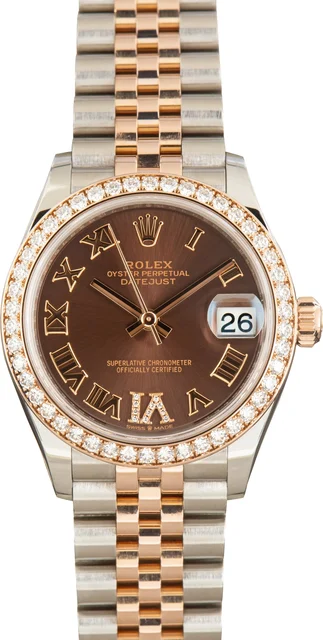 Rolex Datejust 31 Ref 278381 Chocolate Diamond Dial kol saati