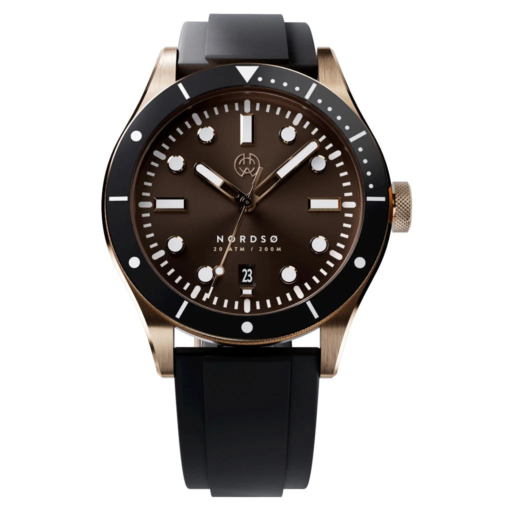 Henry Archer Nordso Automatic Watch with Solaris Brown Dial #HAC-NOR-SBN-SHB kol saati
