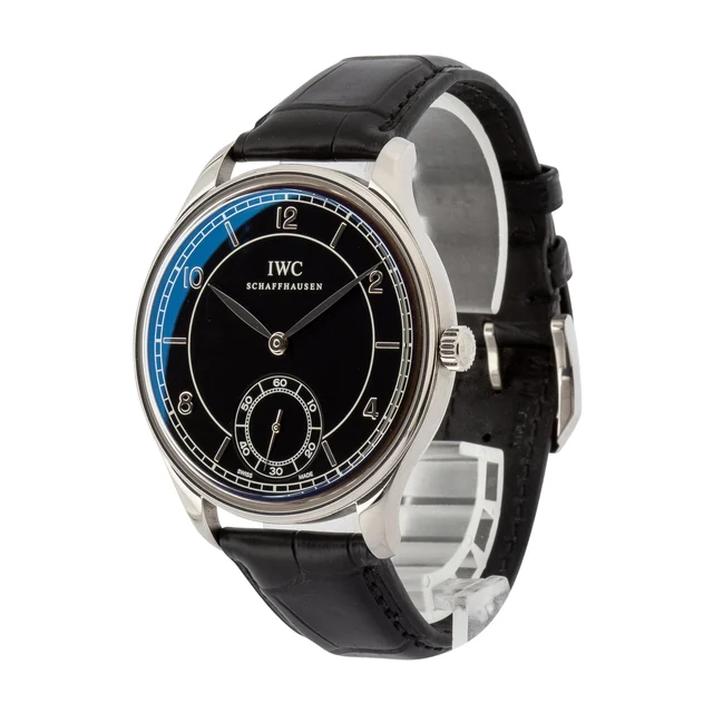 IWC Portuguese Ref IW544501 Black Dial kol saati
