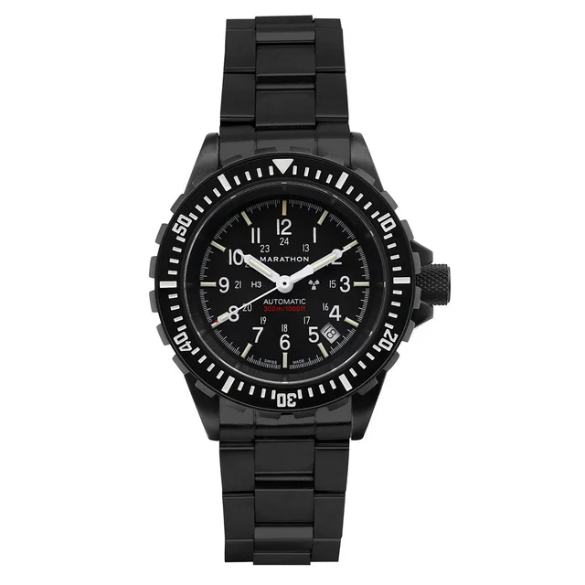 Marathon GSAR Anthracite Automatic Military Divers Watch #WW194006BKBRACE-NGM kol saati
