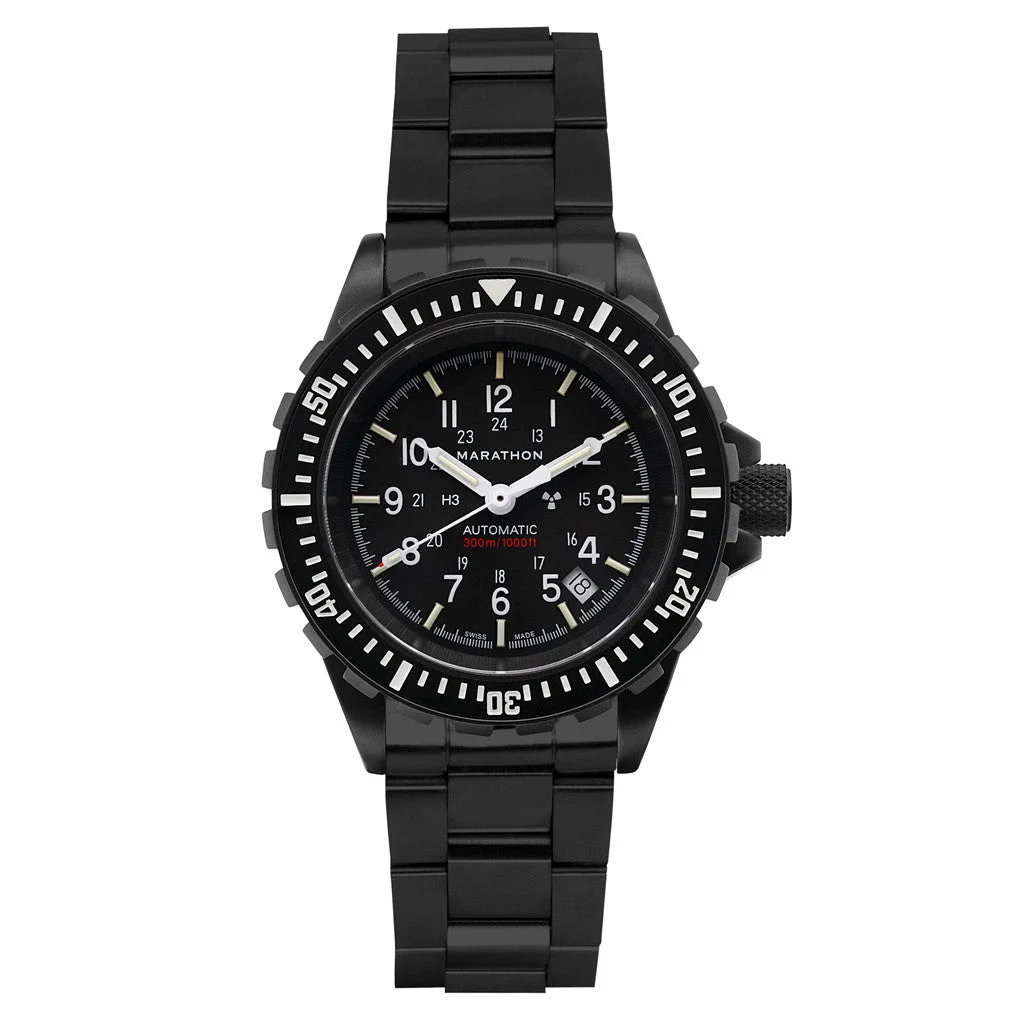Marathon GSAR Anthracite Automatic Military Divers Watch #WW194006BKBRACE-NGM kol saati