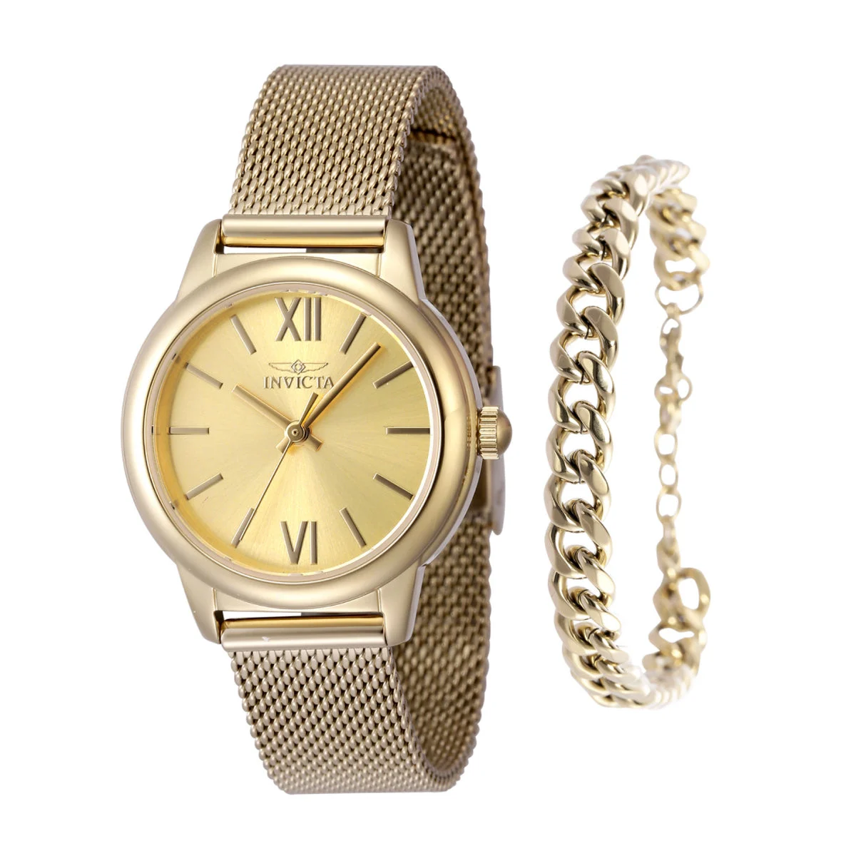 Invicta Angel Watch - 30mm, Gold With Bracelet Set (48250) 30 mm kol saati