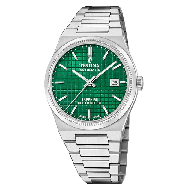 Festina Swiss Made Automatic With Green Dial #F20028-3 kol saati