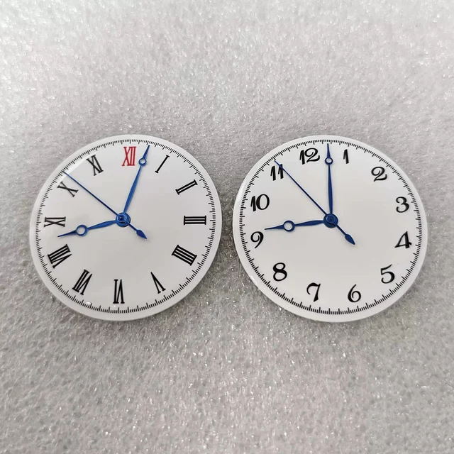 Tandorio Watches Enamel 37MM Roman dial + watch hand No luminous light for NH35 movement S