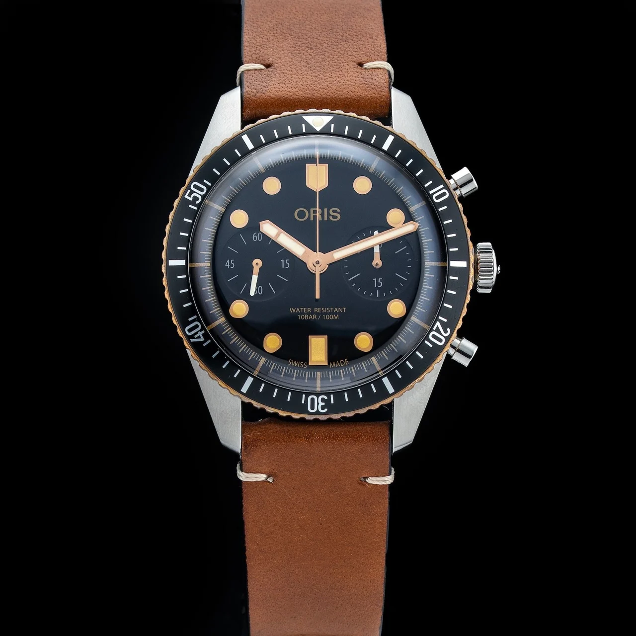 Oris Divers Sixty-Five Chronograph 01 771 7744 4354-07 5 21 45 210009N36374 43 mm kol saati