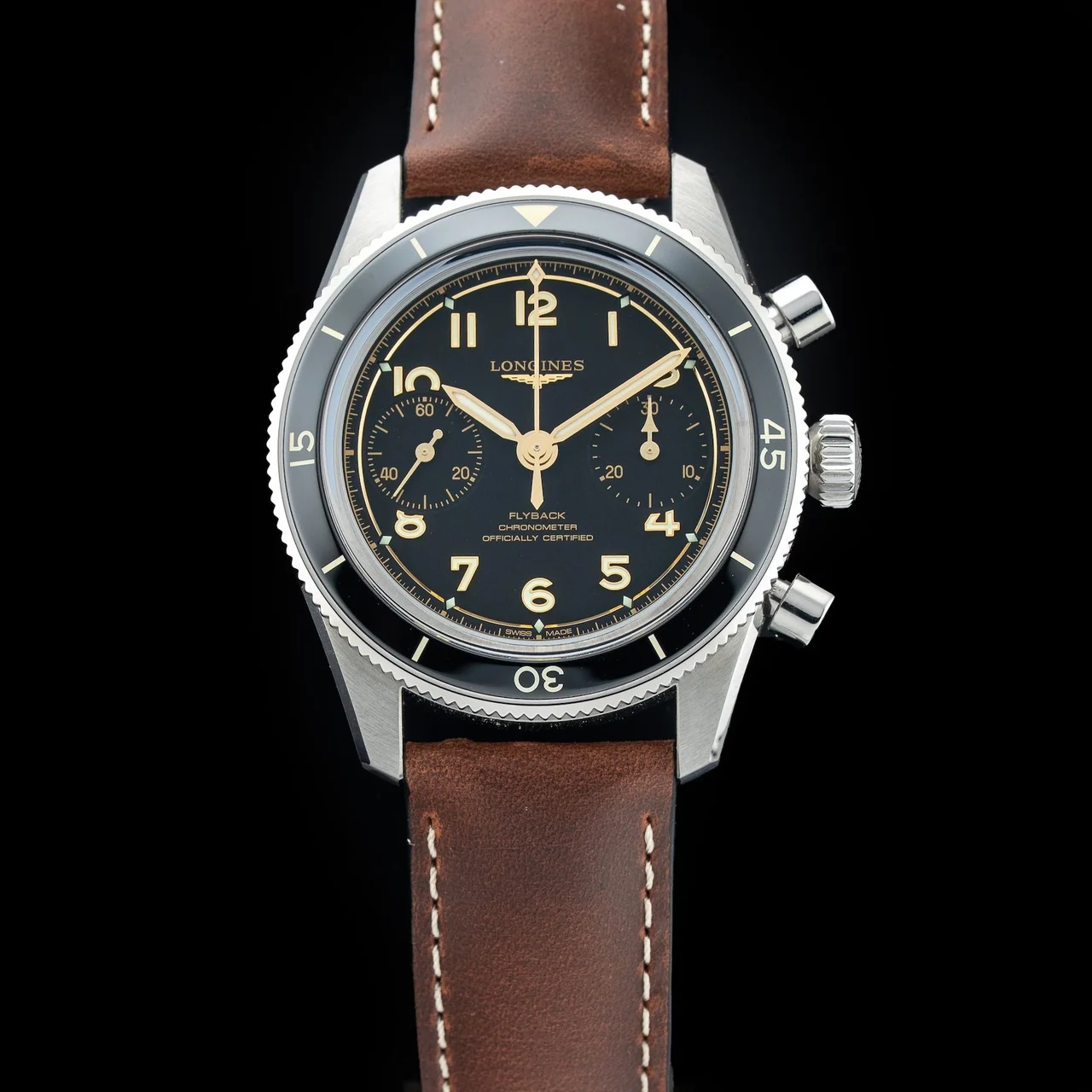 Longines Spirit Pilot Flyback L3.721.4.53.2 210009N36562 39 mm kol saati