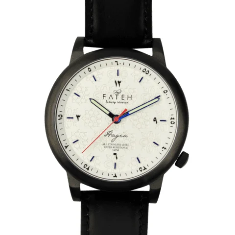 Fatehwatches Hagia Black White kol saati