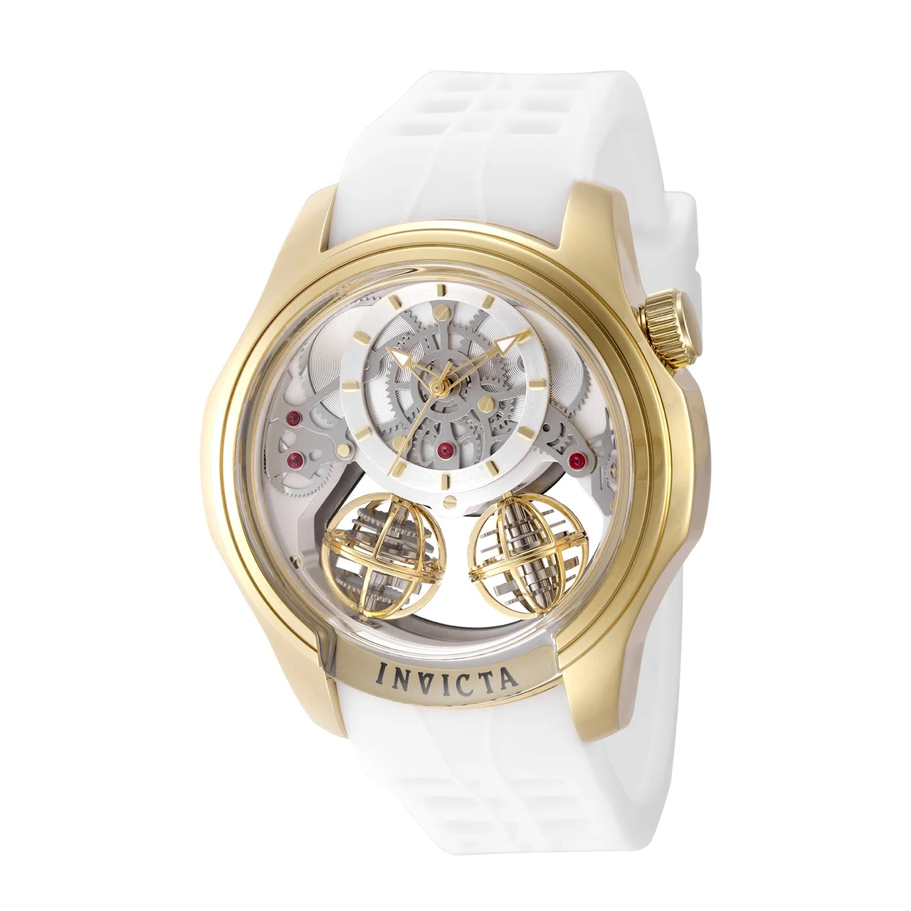 Invicta Specialty Twin-Axis Watch w/ Skeleton Dial - 46mm. White (50578) 46 mm kol saati