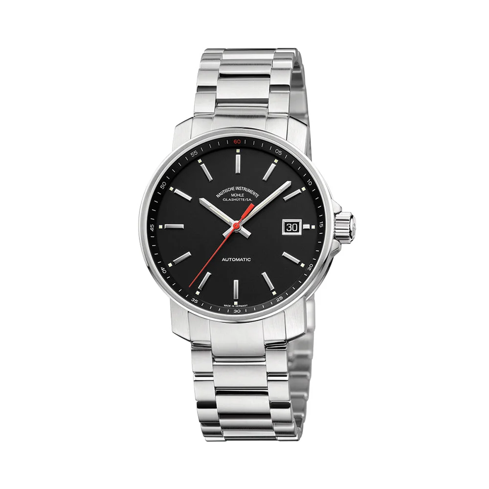 Muhle Glashutte Black on Bracelet M1-25-23-MB 36.6 mm kol saati