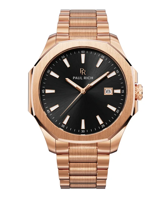 Paul Rich Mercer PR180GBlackSunray - Rose Gold kol saati