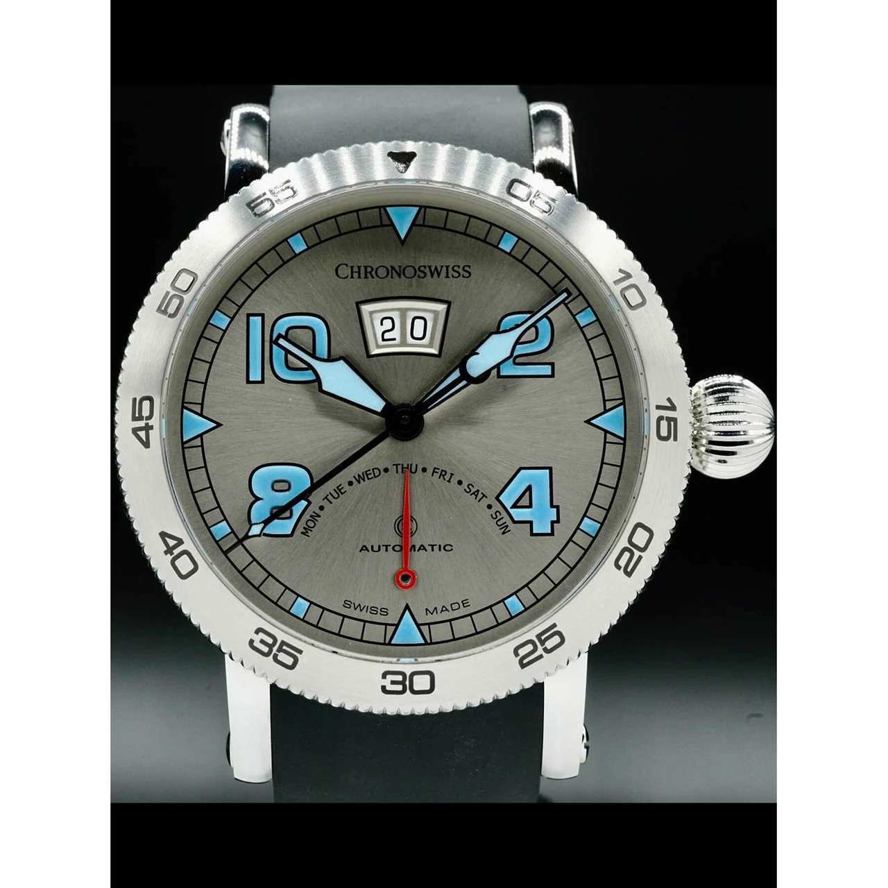 ChronoSwiss Timemaster Retrograde Day Stainless Steel Automatic CH-8143-WH 210000016546 44 mm kol saati