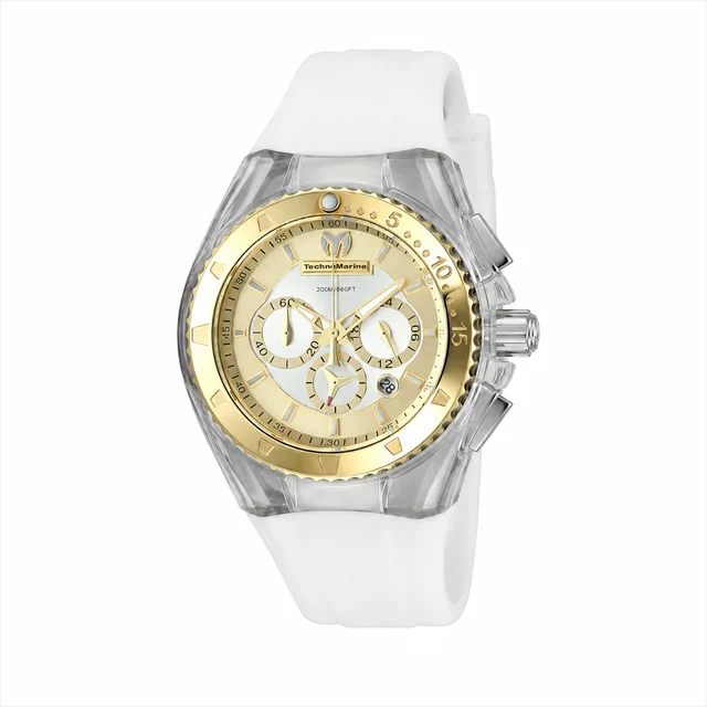 Technomarine Open Box Cruise Pearl Watch - 40mm, White (AIC-TM-116002) kol saati