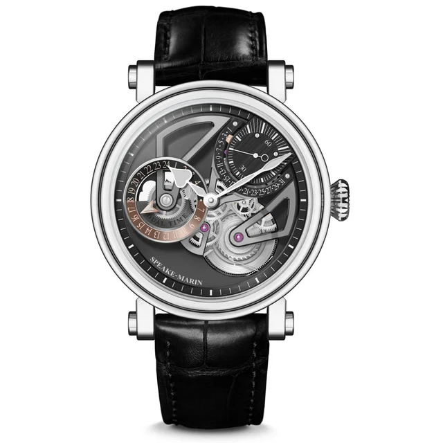 Speake-Marin Openworked Dual Time Titanium 414209250 kol saati