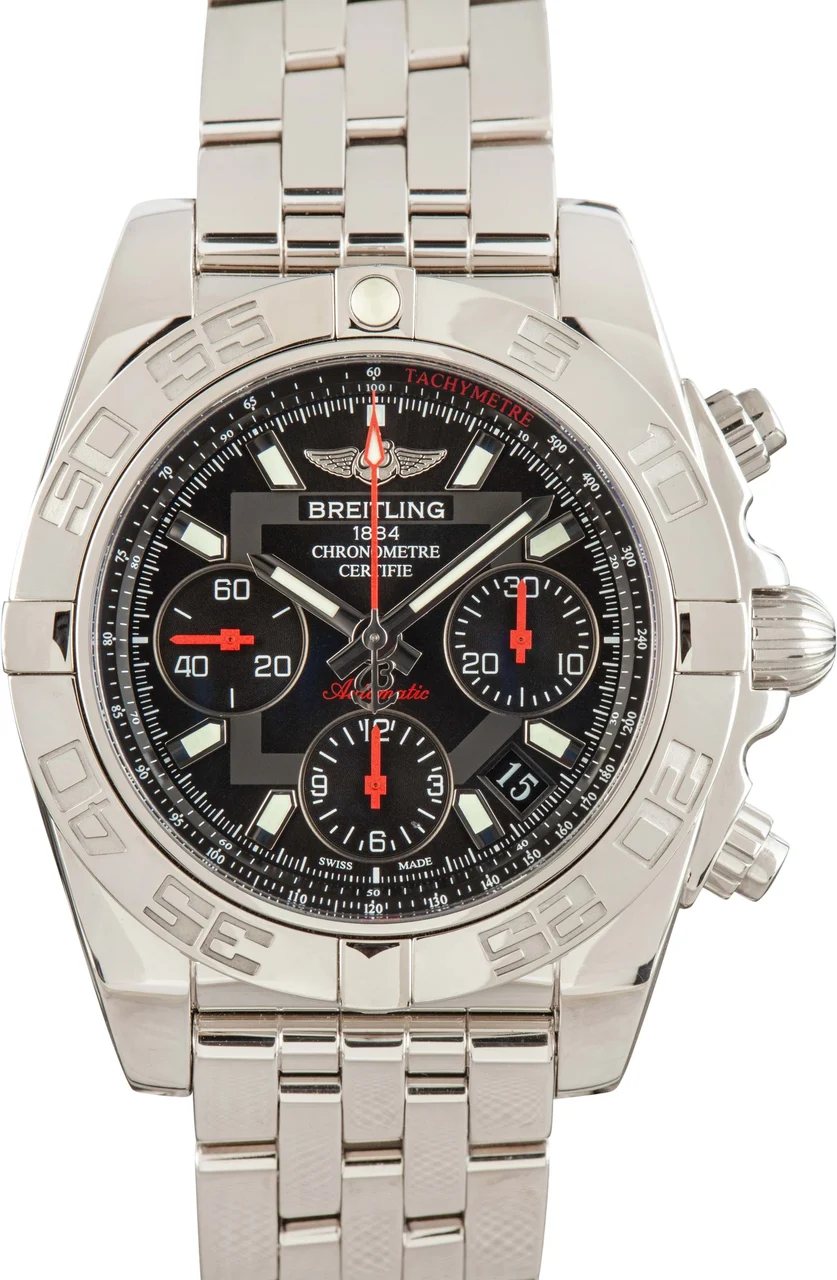 Breitling Chronomat 41 Black Dial AB0141 41 mm kol saati