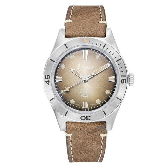 Squale "Super- " Swiss Automatic Skin Diver with Radiant Brown Dial #SUPERSSBW.PBW kol saa