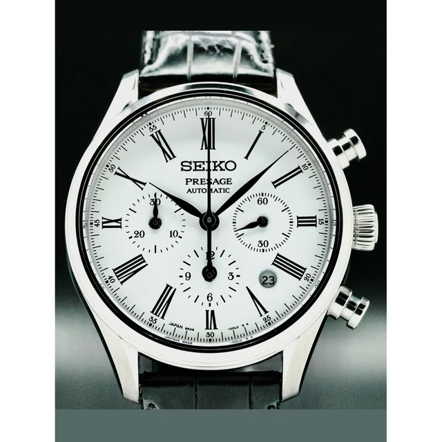 Seiko Presage Enamel Automatic Chronograph SRQ023 210000042628 kol saati