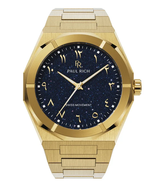 Paul Rich Star Dust II PR88IIArabic - Gold kol saati