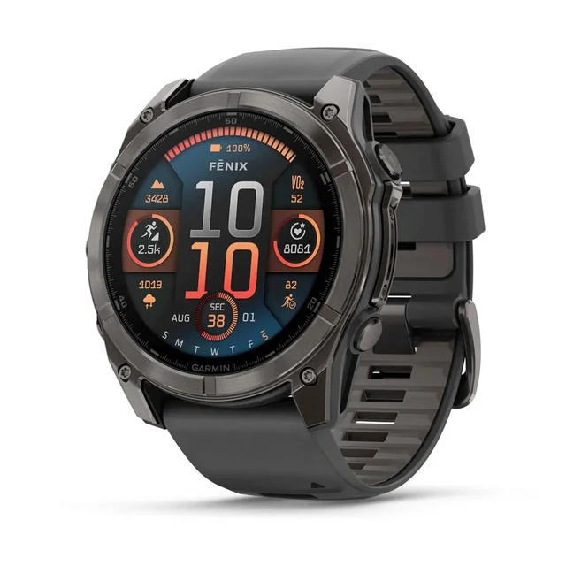 Garmin Fenix 8 51mm Amoled Sapphire Carbon Gray DLC Titanium 010-02905-20 kol saati