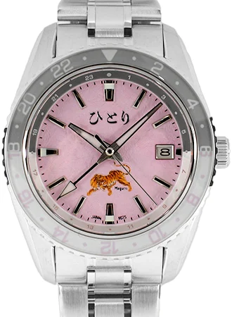 Hitori Meguro GMT TORA Blossom Pink - Ltd Ed 60pcs MGRGMTTIGERPINK/HT kol saati