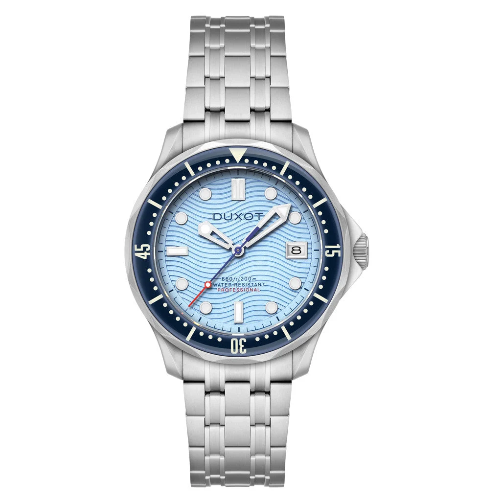 Duxot Henri Diver Automatic with Sea Blue Dial #DX-2060-88 kol saati