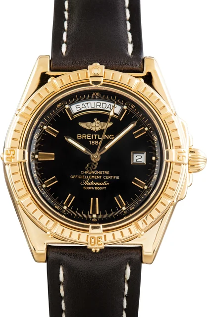Breitling Windrider Headwind Yellow Gold Limited Edition K45355 kol saati