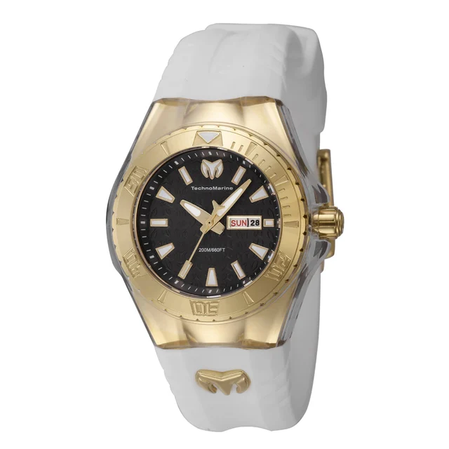 Technomarine Cruise Monogram Watch - 36.5mm, White (TM-122022) kol saati